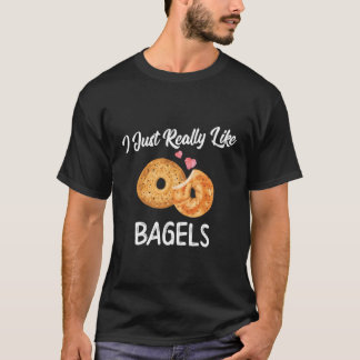 T-shirt J'Aime Vraiment Bagels National Bagel Day Foodi