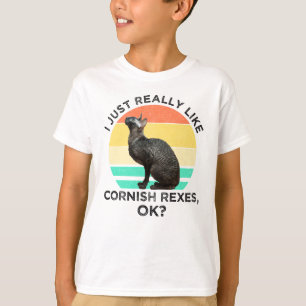 T-shirt J'aime vraiment beaucoup les Cornish Rex, OK ?