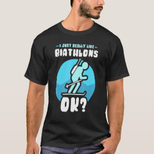 T-shirt J'Aime Vraiment Biathlon Ok Biathlète Sports B