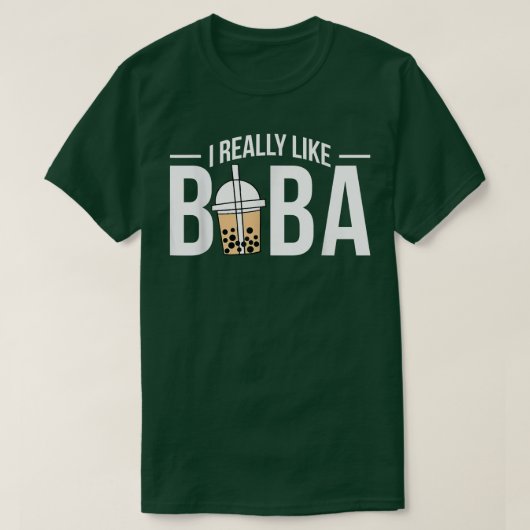 T-shirt J'Aime Vraiment Boba Bubble Tea (Design devant)