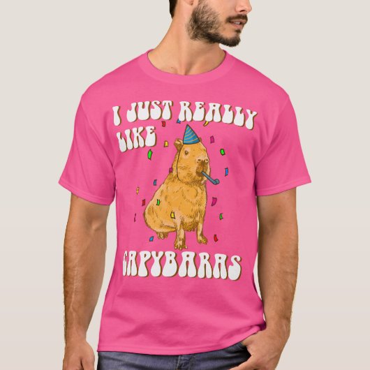 T-shirt J'Aime Vraiment Capybara Anniversaire (Devant)