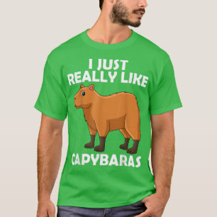 T-shirt J'Aime Vraiment Capybaras Funny Mignonne Capybara