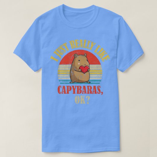 T-shirt J'Aime Vraiment Capybaras Ok (Design devant)