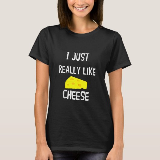T-shirt J'Aime Vraiment Cheddar Edam Gouda Holey (Devant)