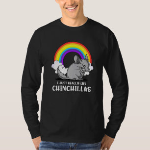 T-shirt J'Aime Vraiment Chinchillas Cute Mouse Pet