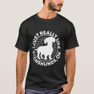T-shirt J'Aime Vraiment Dachshunds Cool Dachshund
