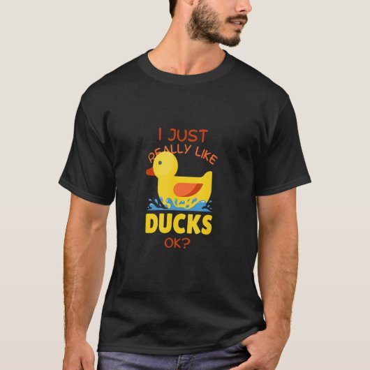 T-shirt J'Aime Vraiment Duckie Canard Rubber Duckie (Devant)