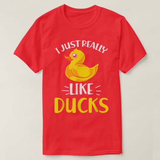 T-shirt J'Aime Vraiment Ducky Bath Toy Cute Rubbe (Design devant)