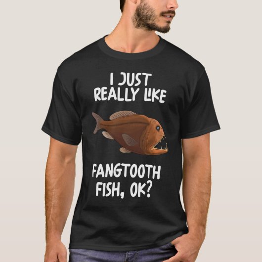 T-shirt J'Aime Vraiment Fangtooth Fish Ok (Devant)