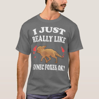 T-shirt J'Aime Vraiment Fennec Foes Ok Amoureux des animau