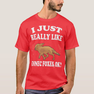 T-shirt J'Aime Vraiment Fennec Foes Ok Amoureux des animau