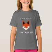T-shirt J'Aime Vraiment Foxes Ok (Devant)