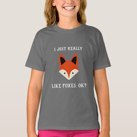 T-shirt J'Aime Vraiment Foxes Ok (Devant)