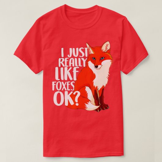 T-shirt J'Aime Vraiment Foxes OK - Drôle Fox femmes gamins (Design devant)
