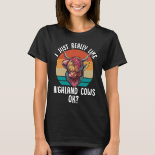 T-shirt J'Aime Vraiment Highland Vaches Ok Scottish
