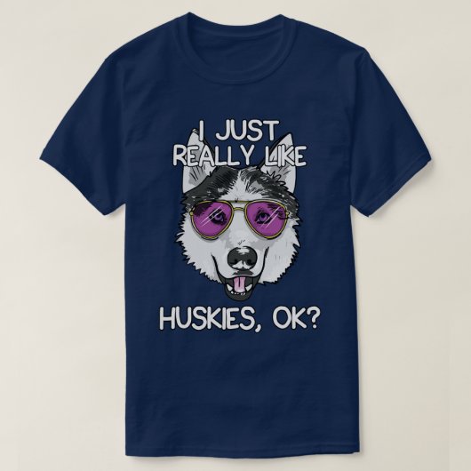 T-shirt J'Aime Vraiment Huskies (Design devant)