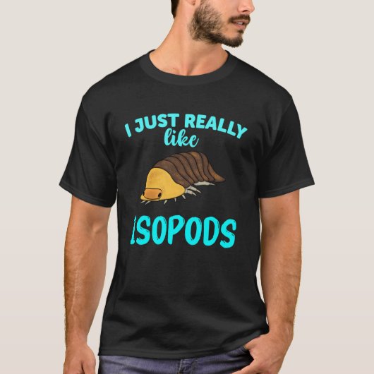T-shirt J'Aime Vraiment Isopods Pill Bug Lover Funny Ru (Devant)