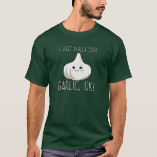 T-shirt J'Aime Vraiment L'Ail Ok ! Cadeau de l'ail de Kawa