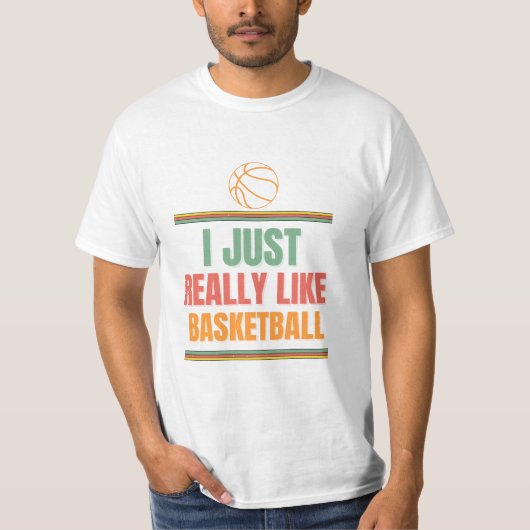 T-shirt j'aime vraiment le basket-ball (Devant)