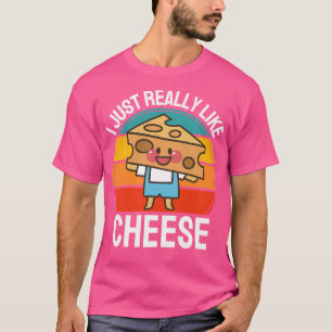 T-shirt J'Aime Vraiment Le Fromage - Bl Cartoon Kawaii