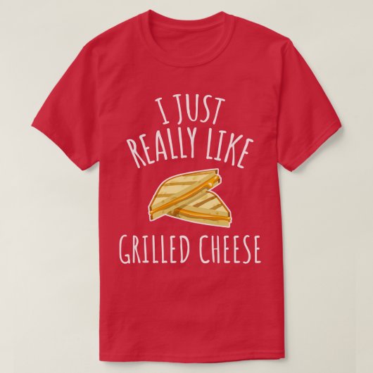 T-shirt J'Aime Vraiment Le Fromage Grillé (Design devant)