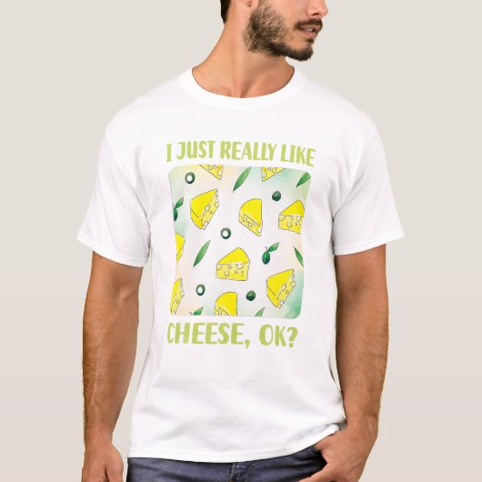 T-shirt J'Aime Vraiment Le Fromage OK (Devant)