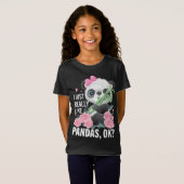 T-Shirt J'aime vraiment le panda, le design de panda migno (Devant entier)