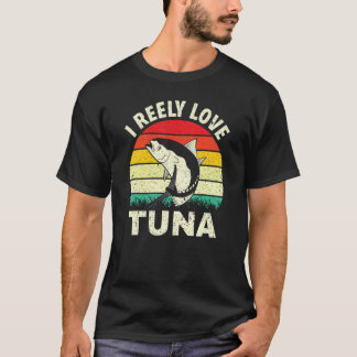 T-shirt J'aime vraiment le thon Thon rouge et thon jaune P