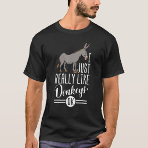 T-shirt J'Aime Vraiment Les Ânes Ok Farmer & Donkey Lov