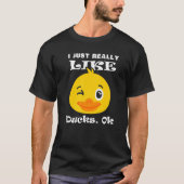 T-shirt J'Aime Vraiment Les Canards Ok Funny Duck Head Cut (Devant)