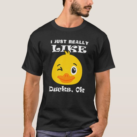 T-shirt J'Aime Vraiment Les Canards Ok Funny Duck Head Cut (Devant)