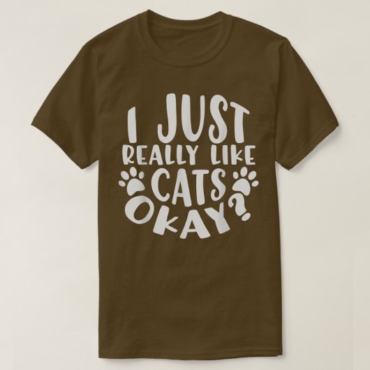 T-shirt J'Aime Vraiment Les Chats, D'Accord (Design devant)