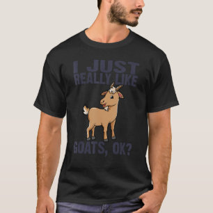 T-shirt J'Aime Vraiment Les Chèvres Agricole Animaux Mélan