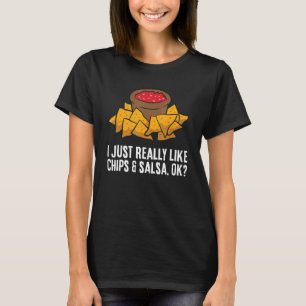 T-shirt J'Aime Vraiment Les Chips Et La Salsa Ok Tortilla 