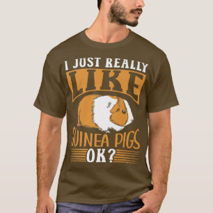 T-shirt J'Aime Vraiment Les Cochons De Guinée Ok Animal Gu