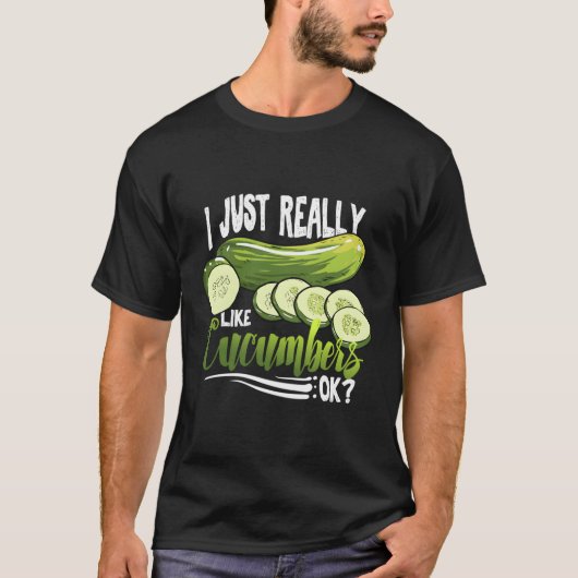 T-shirt J'Aime Vraiment Les Concombres Cadeau Pour Un Conc (Devant)