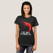 T-shirt J'aime vraiment les crevettes (Devant entier)