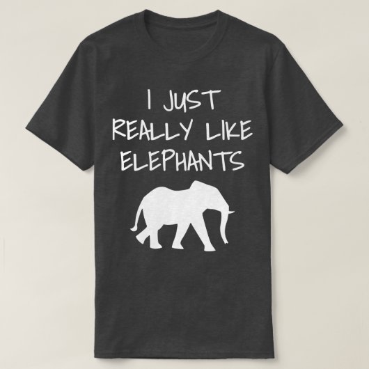 T-shirt J'Aime Vraiment Les Éléphants (Design devant)