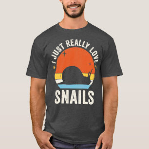 T-shirt J'Aime Vraiment Les Escargots 80s Retro Vintage Su