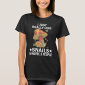 T-shirt J'Aime Vraiment Les Escargots Et Peut-Être 3 Perso (Devant)