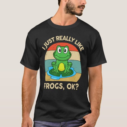 T-shirt J'Aime Vraiment Les Grenouilles Ok Retro Kids Todd (Devant)