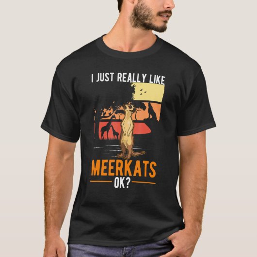 T-shirt J'Aime Vraiment Les Meerkats (Devant)