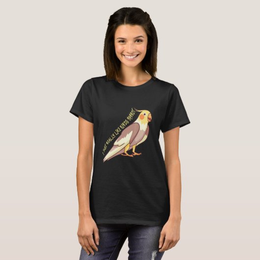 T-shirt J'Aime Vraiment Les Oiseaux Parrot Cockatoo Budger (Devant entier)