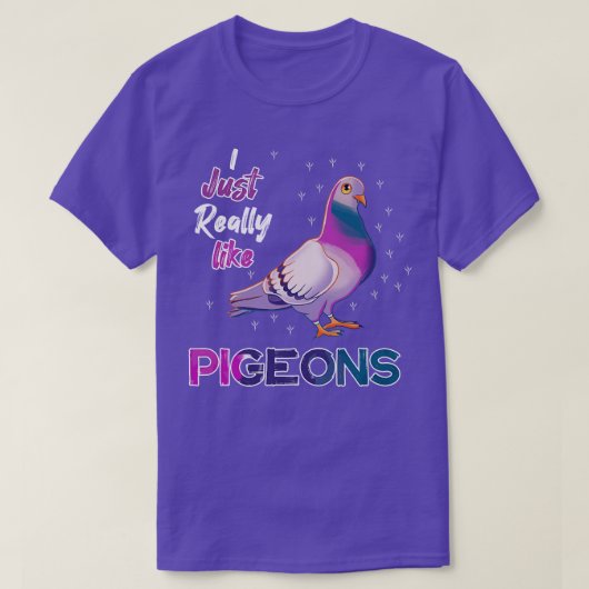 T-shirt J'Aime Vraiment Les Pigeons (Design devant)