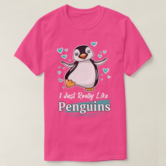 T-shirt J'Aime Vraiment Les Pingouins (Design devant)