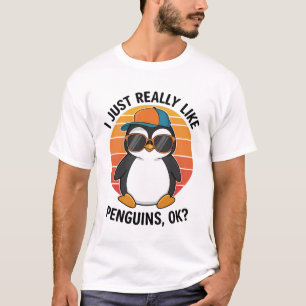 T-shirt J'Aime Vraiment Les Pingouins, OK