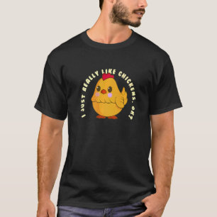 T-shirt J'Aime Vraiment Les Poulets Enfants Animaux Petits