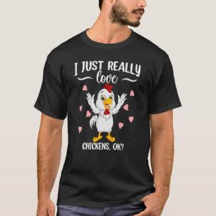 T-shirt J'aime vraiment les poulets ok Harvest Farming Bar