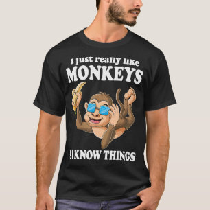 T-shirt J'Aime Vraiment Les Singes Et Je Connais Les Chose