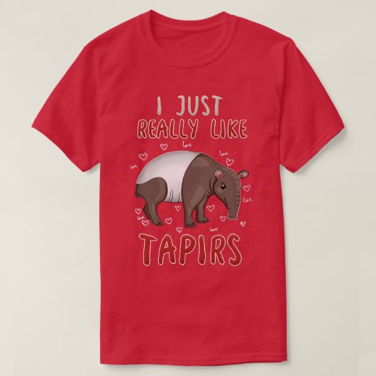 T-shirt J'Aime Vraiment Les Tapirs (Design devant)